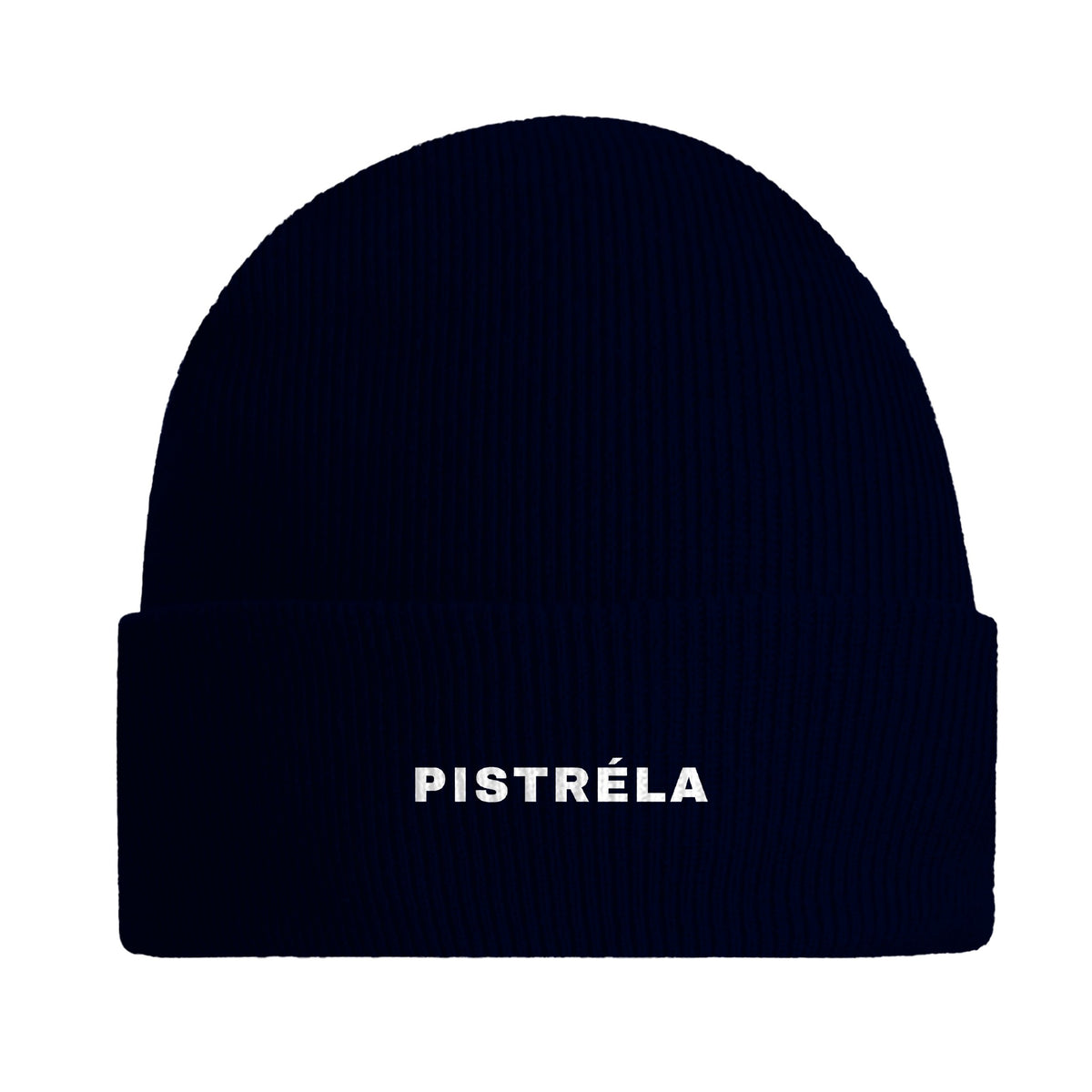 PISTRÉLA – Padel Beanie in Navy – Stick vorne