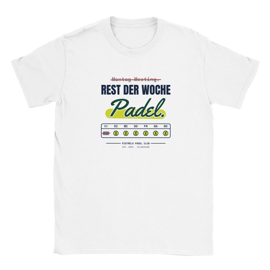 Montag Meeting – T-Shirt in Weiß, Vorderseite