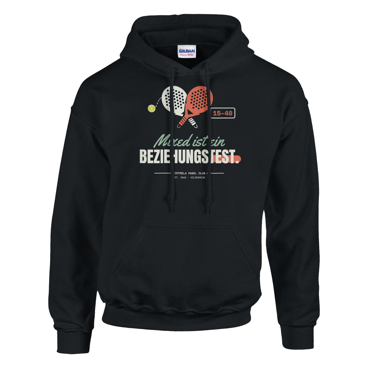 Mixed ist ein Beziehungstest – Hoodie in Schwarz, Vorderseite