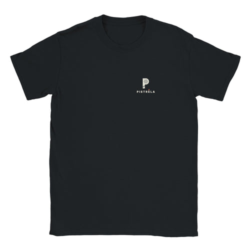 Glas. Gitter. Netz. Ego. – T-Shirt Rückendruck in Schwarz – Vorderseite
