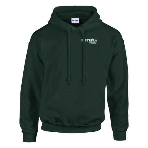Hallensaison – Hoodie Rückendruck in Waldgrün – Vorderseite