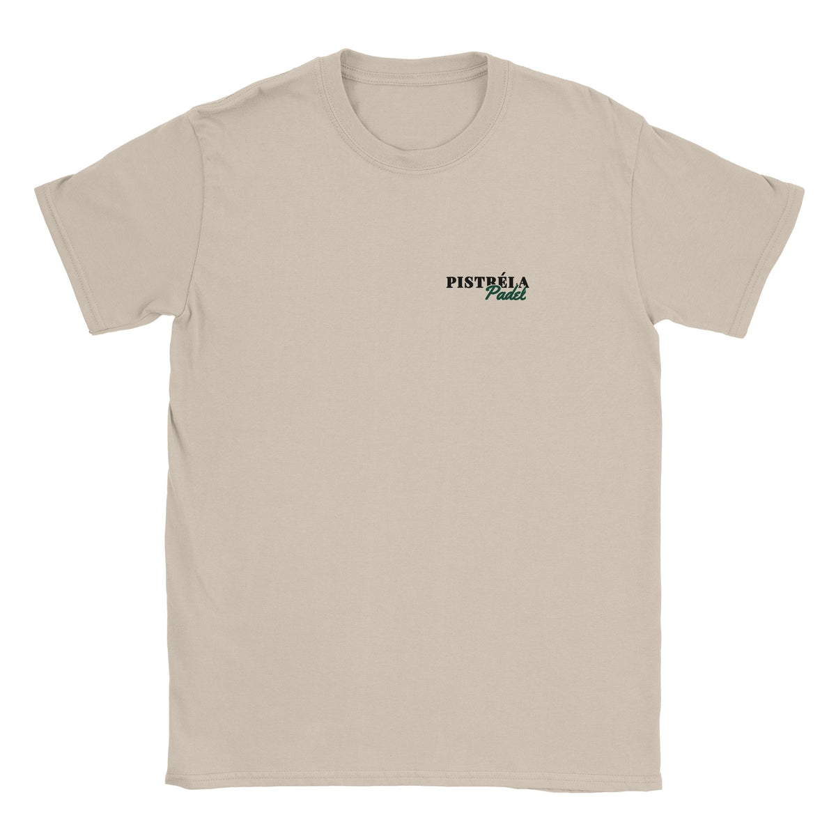Hallensaison – T-Shirt Rückendruck in Sand – Vorderseite