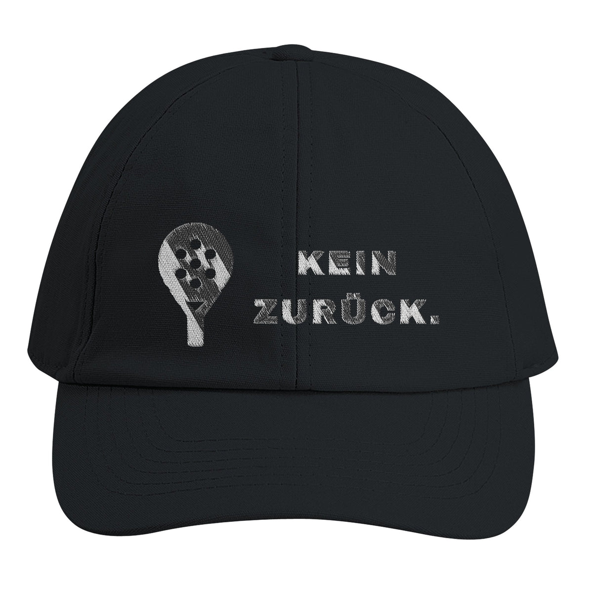 Kein Zurück – Cap in Schwarz – Stick vorne