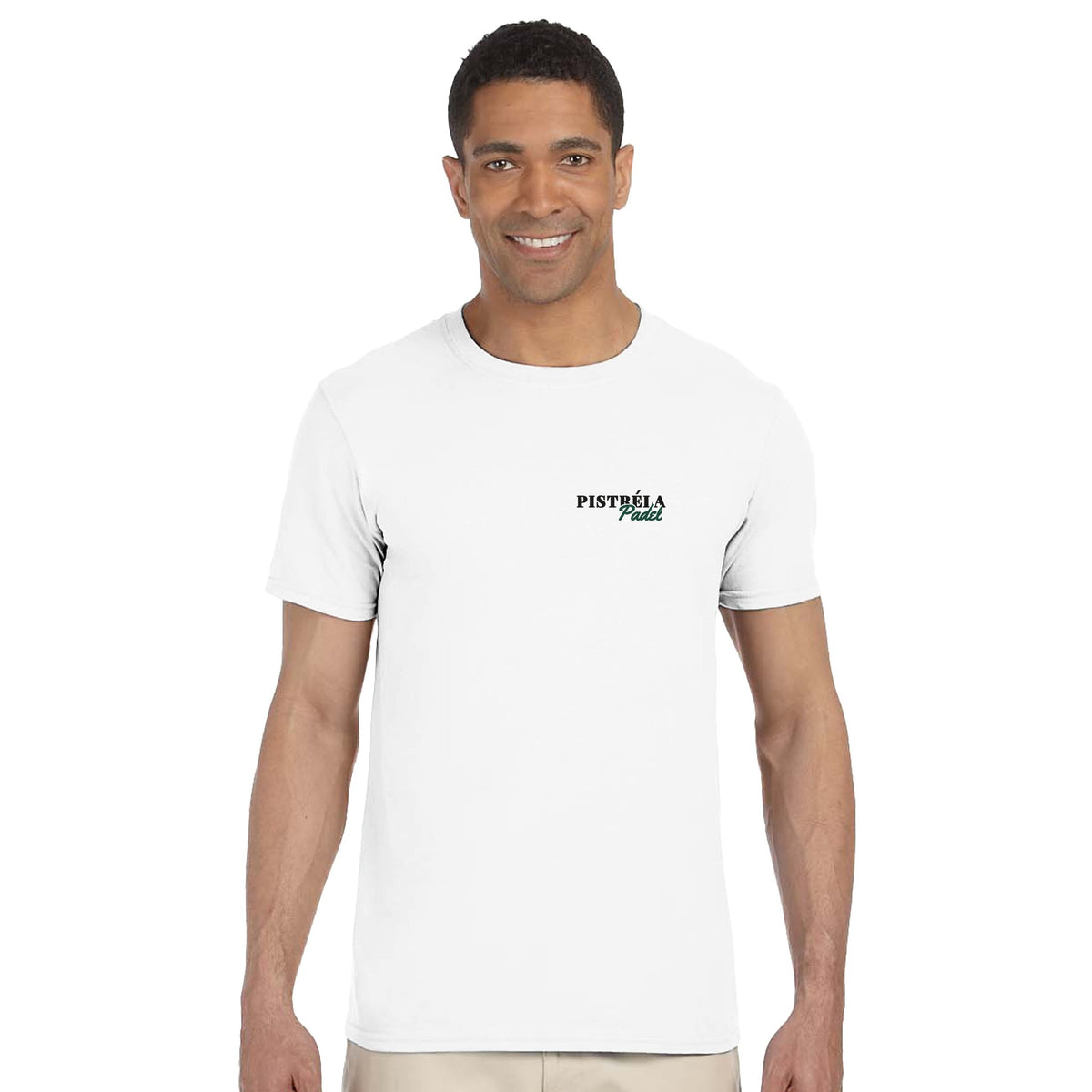 Mixed ist ein Beziehungstest – T-Shirt Rückendruck in Weiß – getragen, Vorderseite