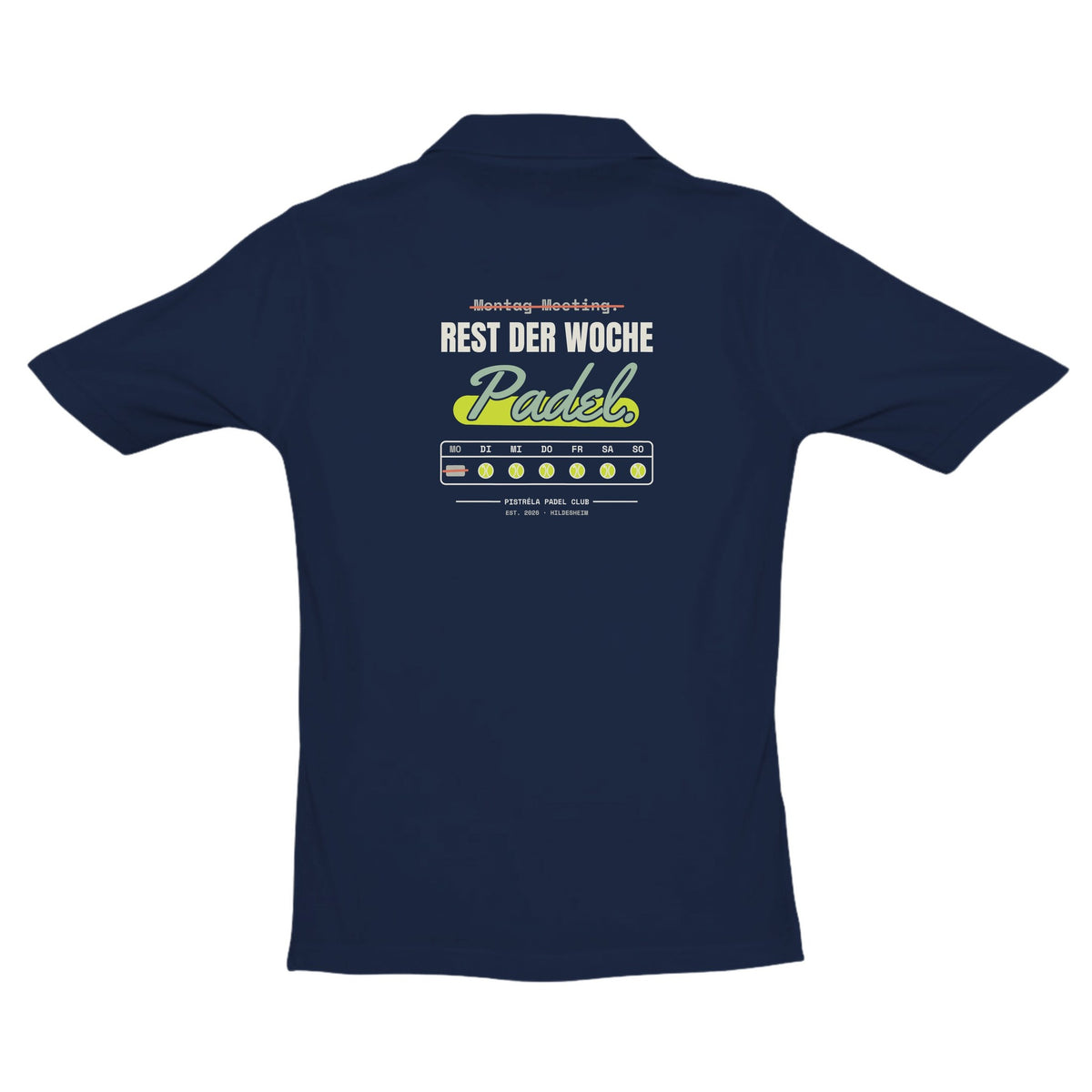 Montag Meeting – Polo in Navy – Rückseite