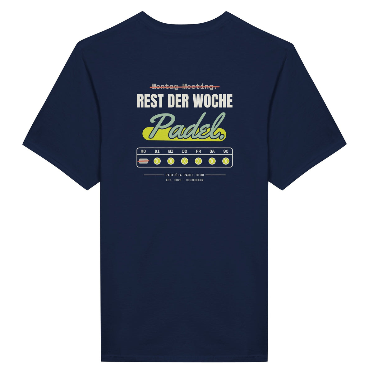 Montag Meeting – T-Shirt Rückendruck in Navy – Rückseite