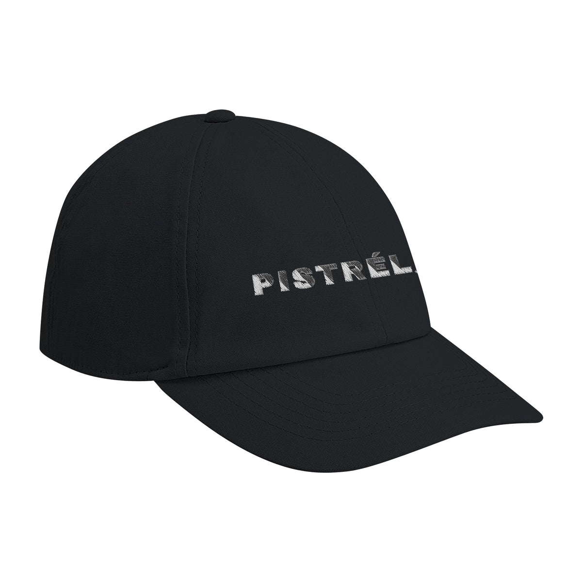 PISTRÉLA – Cap in Schwarz – schräg von vorne