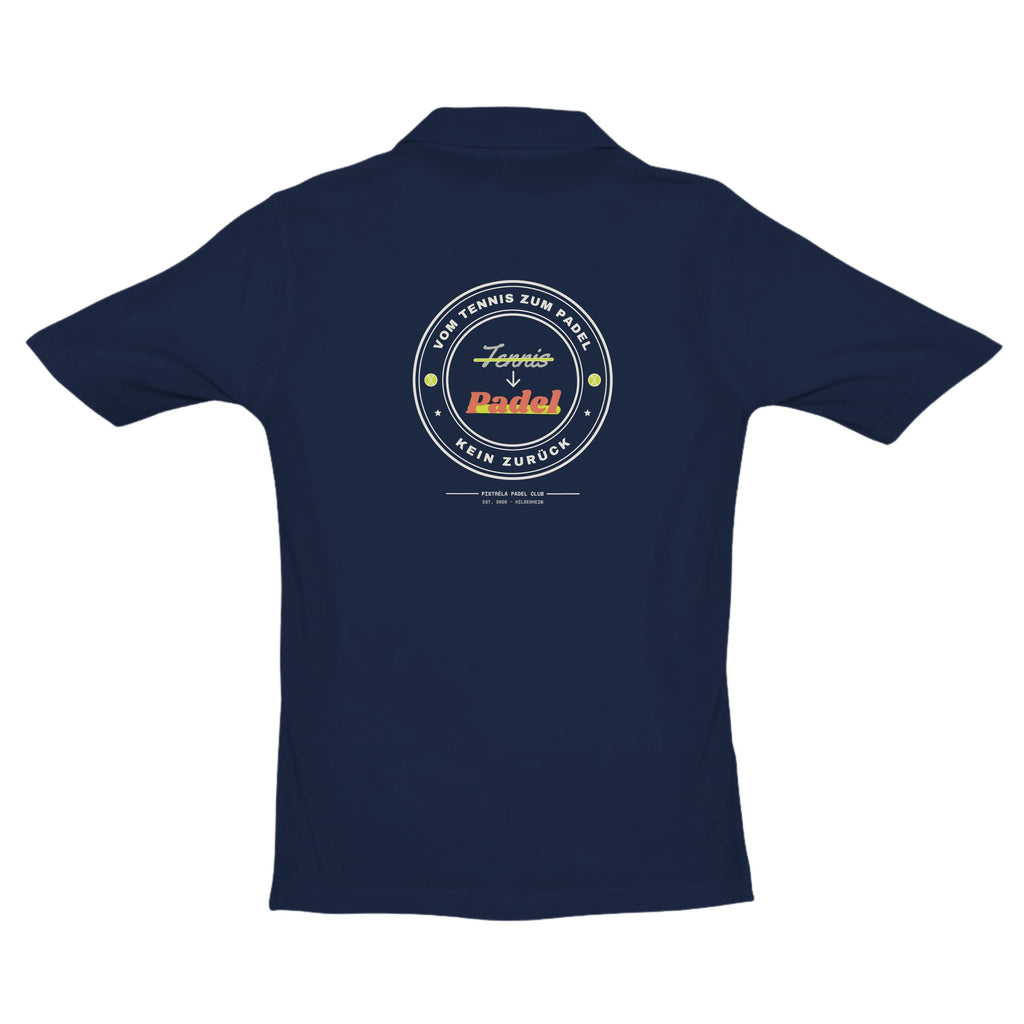 Vom Tennis zum Padel – Polo in Navy – Rückseite
